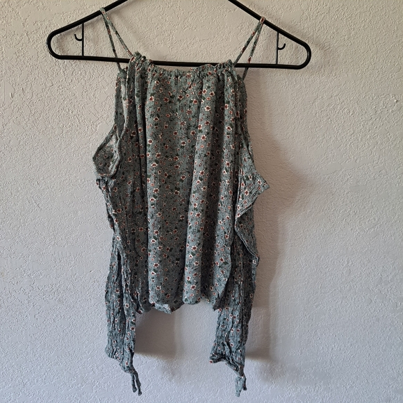 Aeropostale Long Sleeve Floral Cold-Shoulder Top - Picture 9 of 9